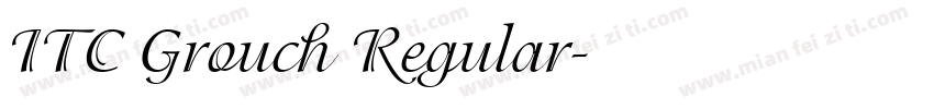 ITC Grouch Regular字体转换